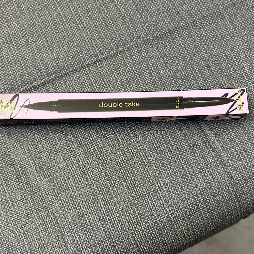 Tarte Double Take Eyeliner Intense Black Double Sided Pen Liquid & Gel Liner NEW